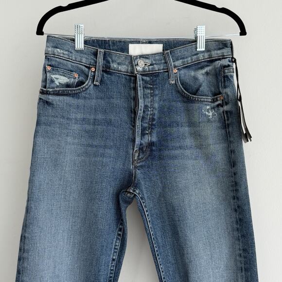 Mother Jeans Womens 27 The Tomcat Distressed Seriously Truce High Rise Straight - Picture 4 of 15